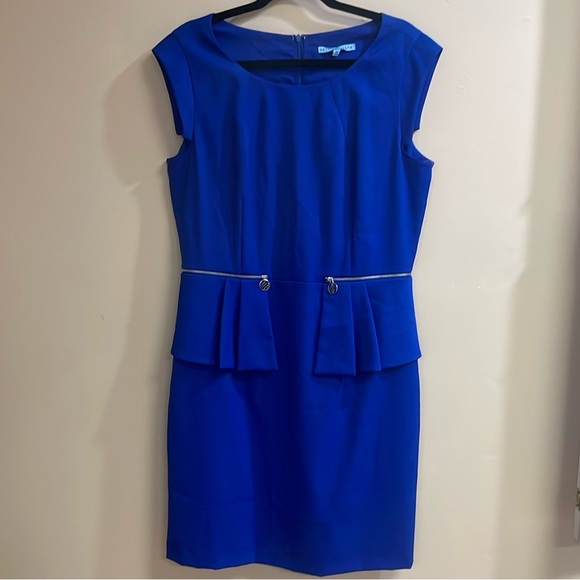 ANTONIO MELANI Dresses & Skirts - ANTONIO MELANI Royal Blue Peplum Dress Size 14